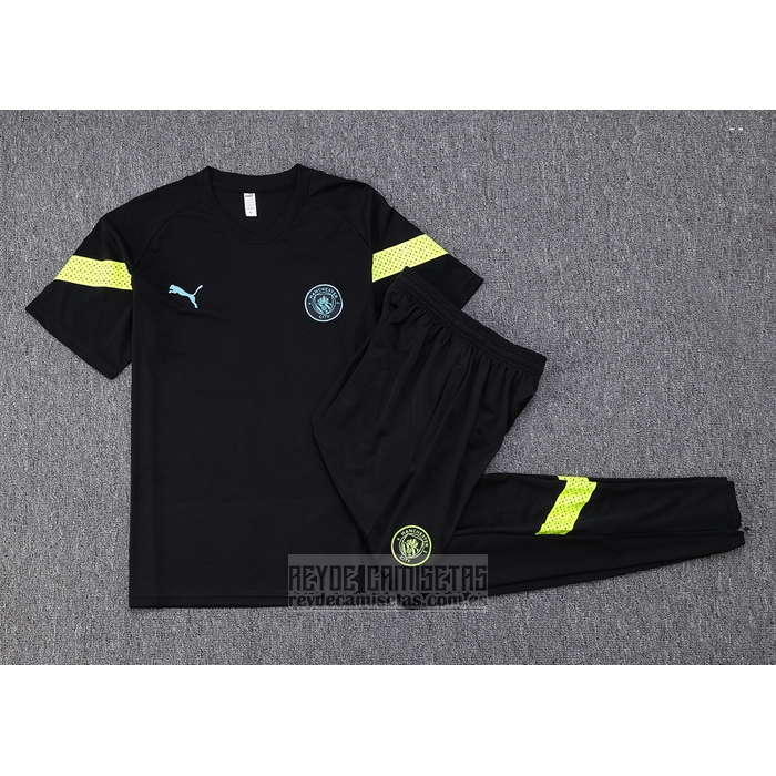 Chandal del Manchester City Manga Corta 2022-2023 Negro